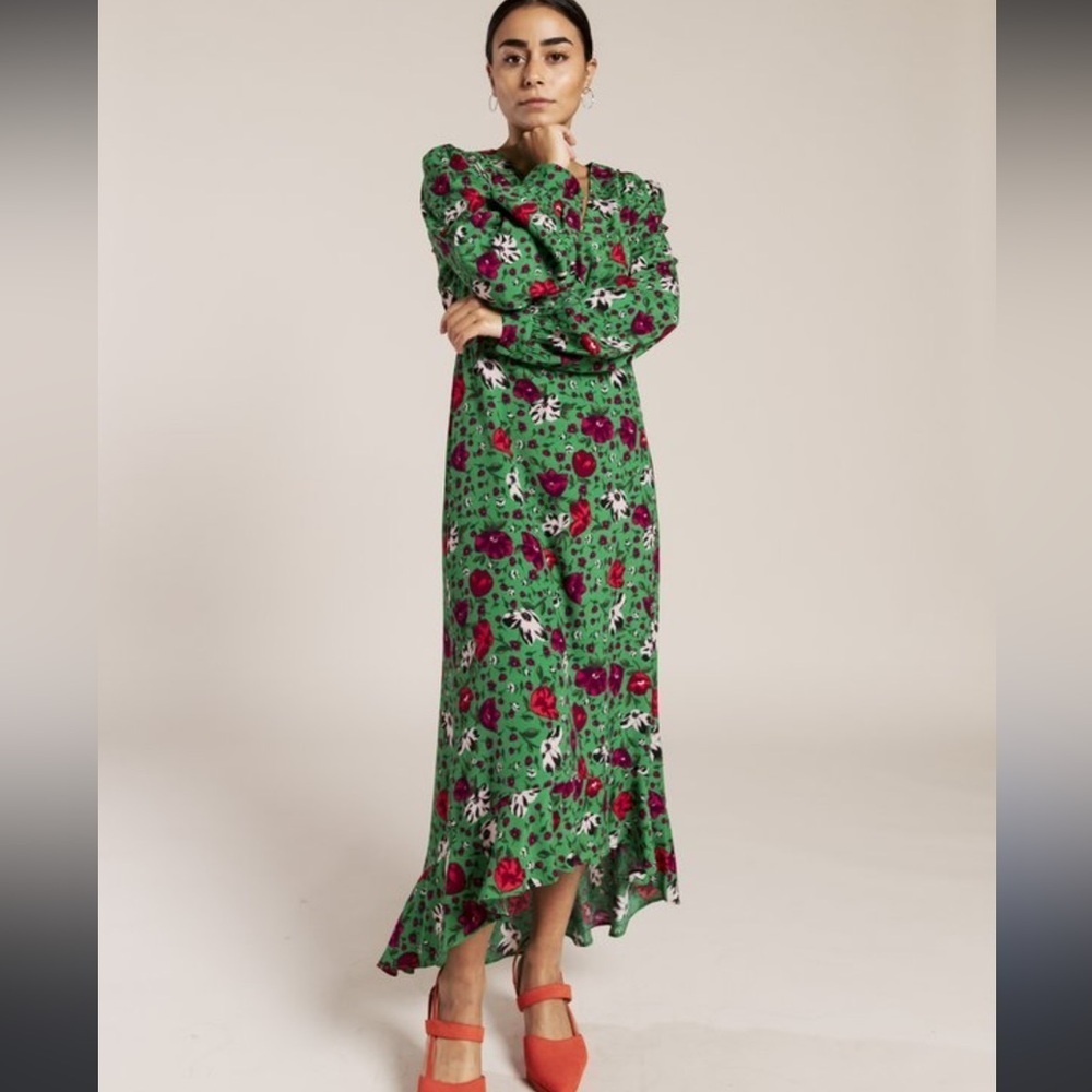 Paloma Robe in Vert by BA&SH Paris